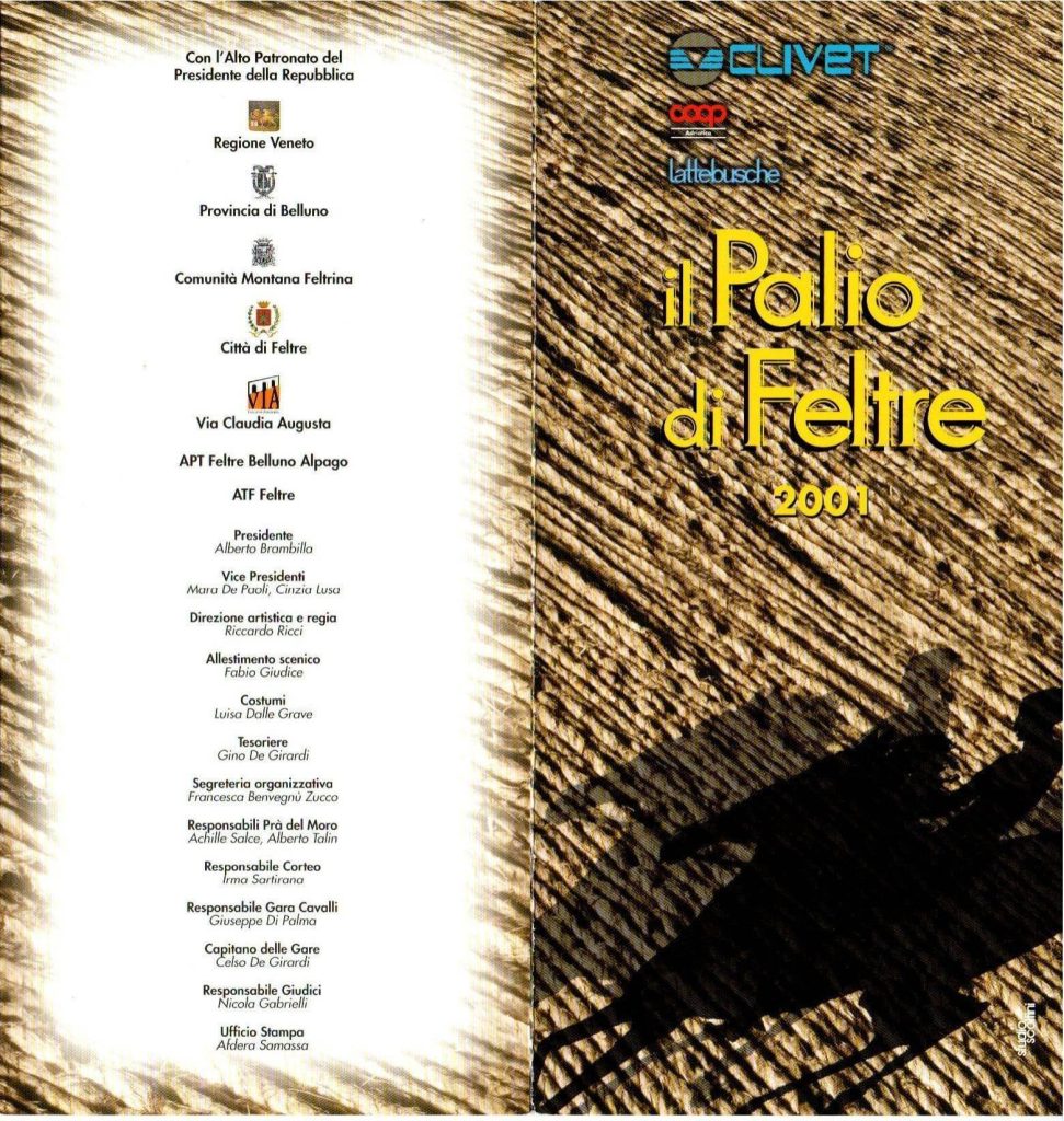 Volantino Palio di Feltre 2001