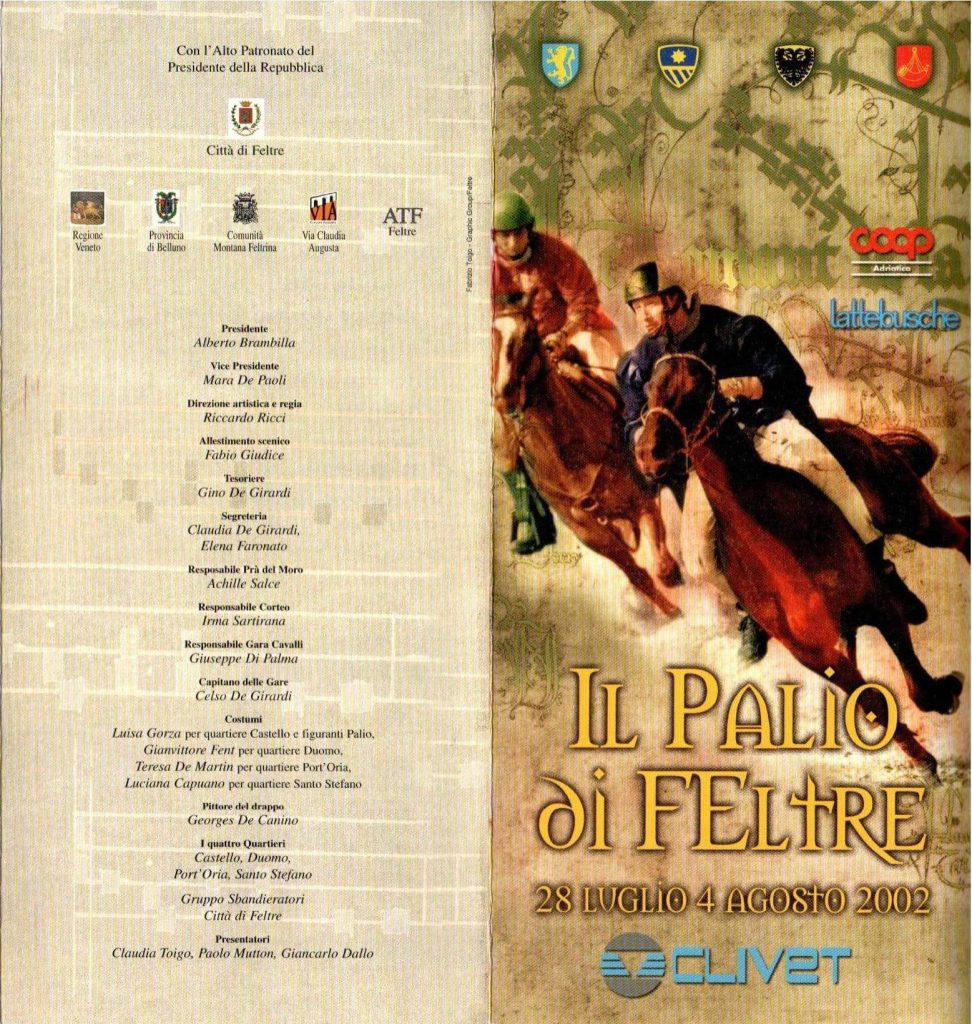 Volantino Palio di Feltre 2002