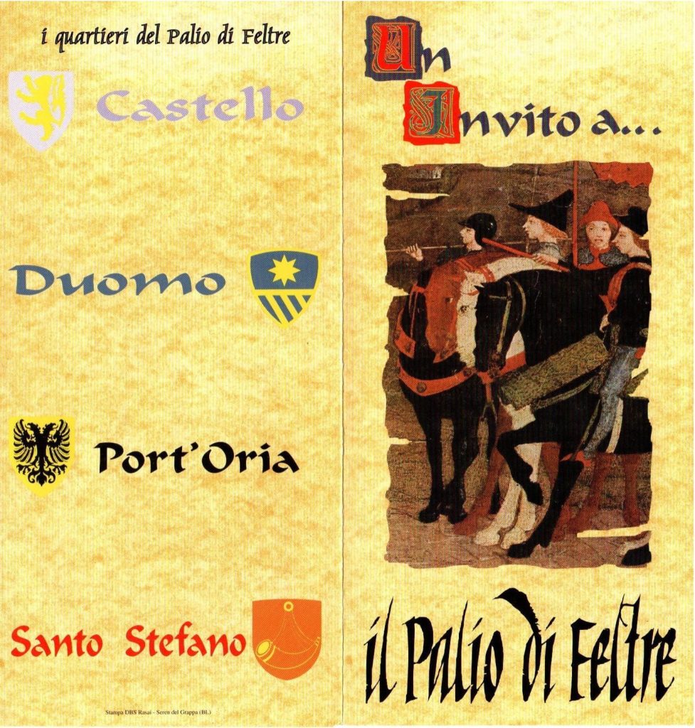 Volantino Palio di Feltre 2003