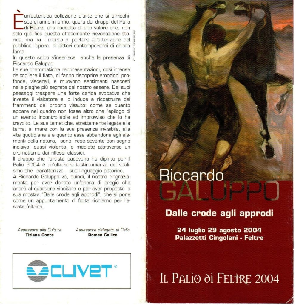 Volantino Mostra del pittore del drappo 2004