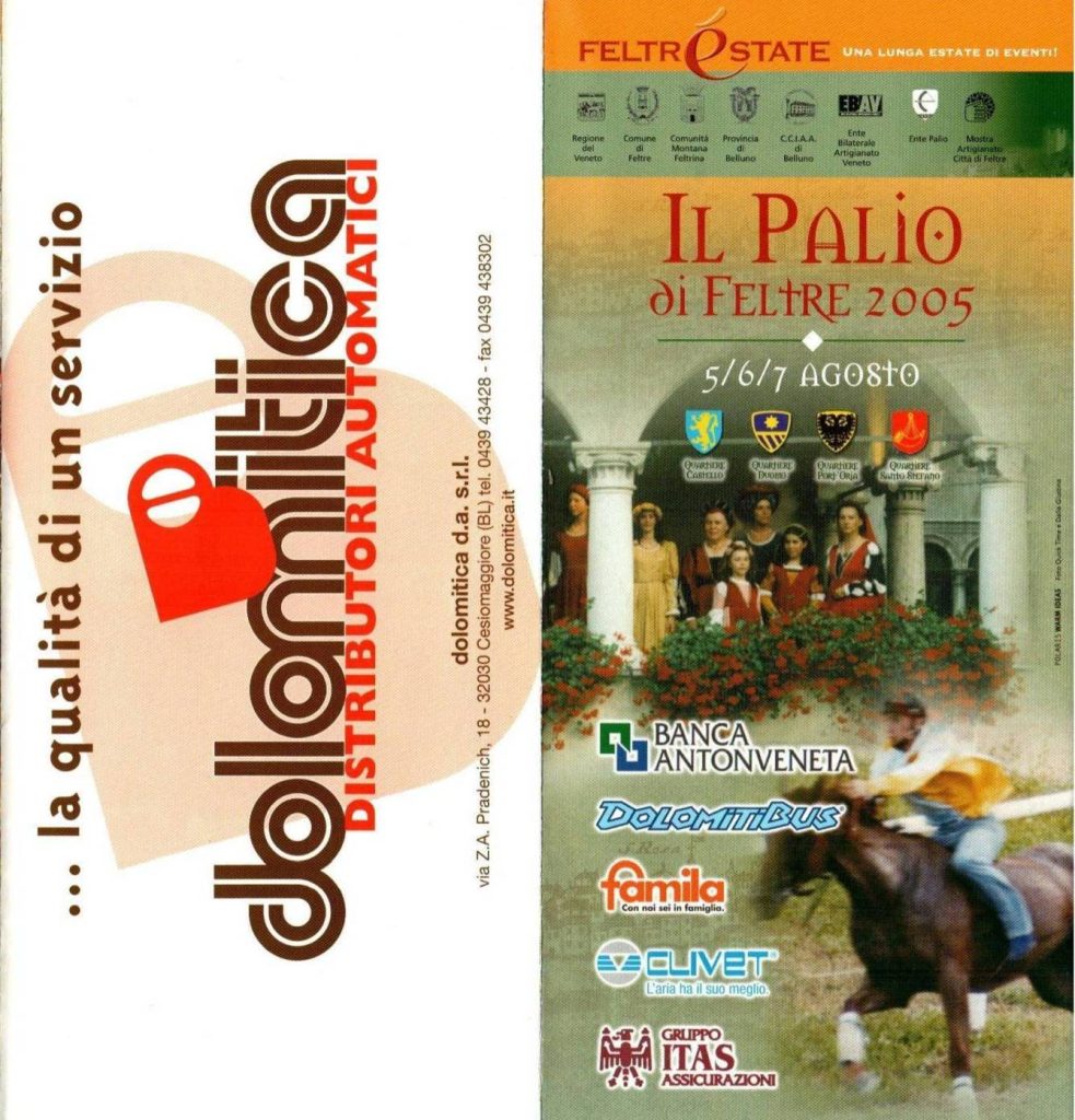 Volantino Palio di Feltre 2005