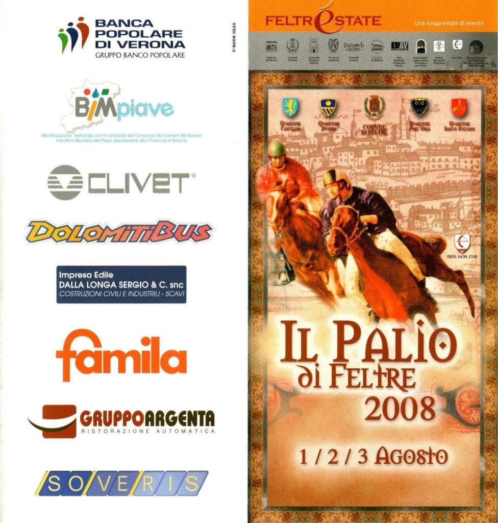 Volantino Palio di Feltre 2008