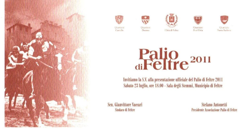 Invito Presentazione del Palio 2011