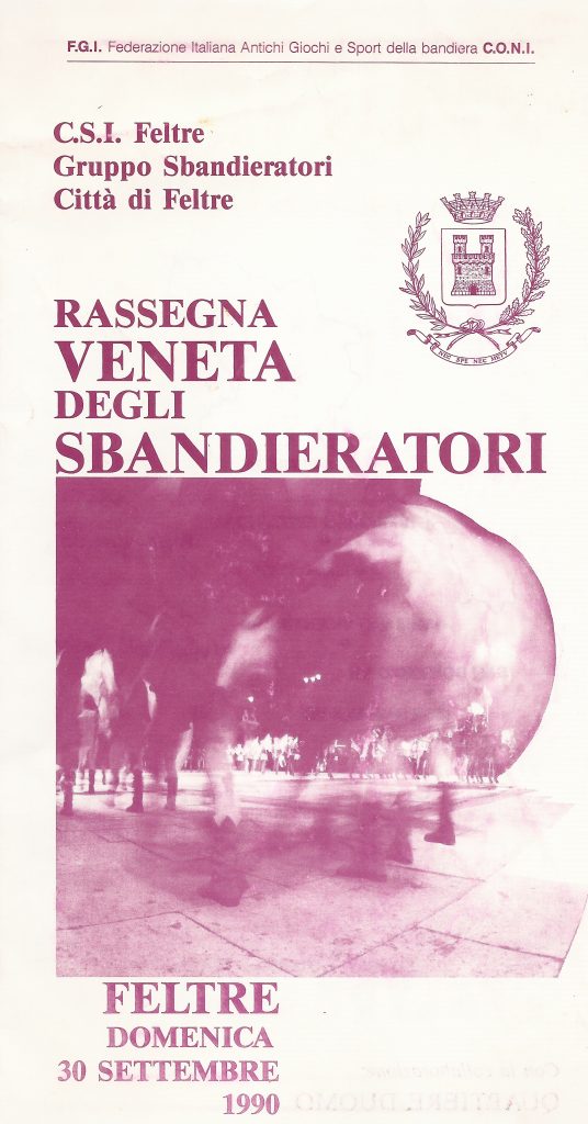 Rassegna veneta degli sbandieratori - volantino 1990