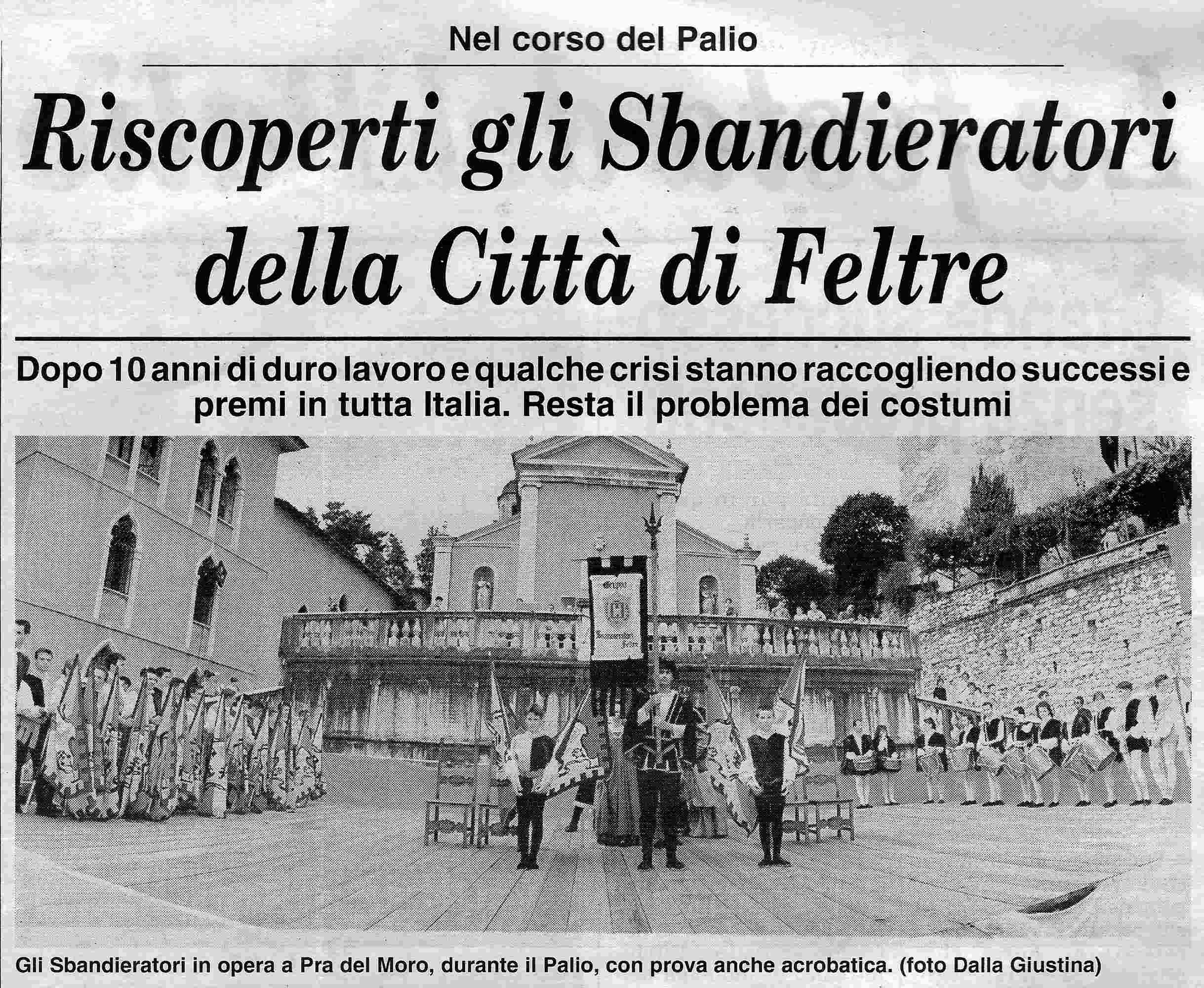 “Riscoperti gli sbandieratori della Città di Feltre” 1993