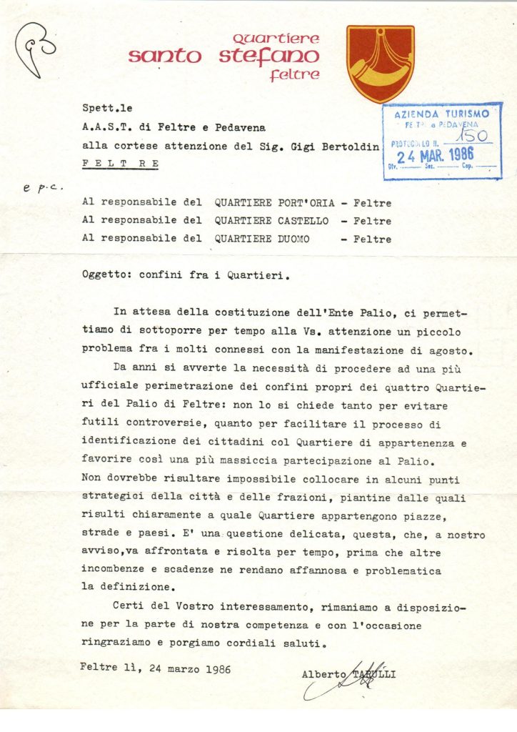 Necessaria la perimetrazione dei confini dei Quartieri