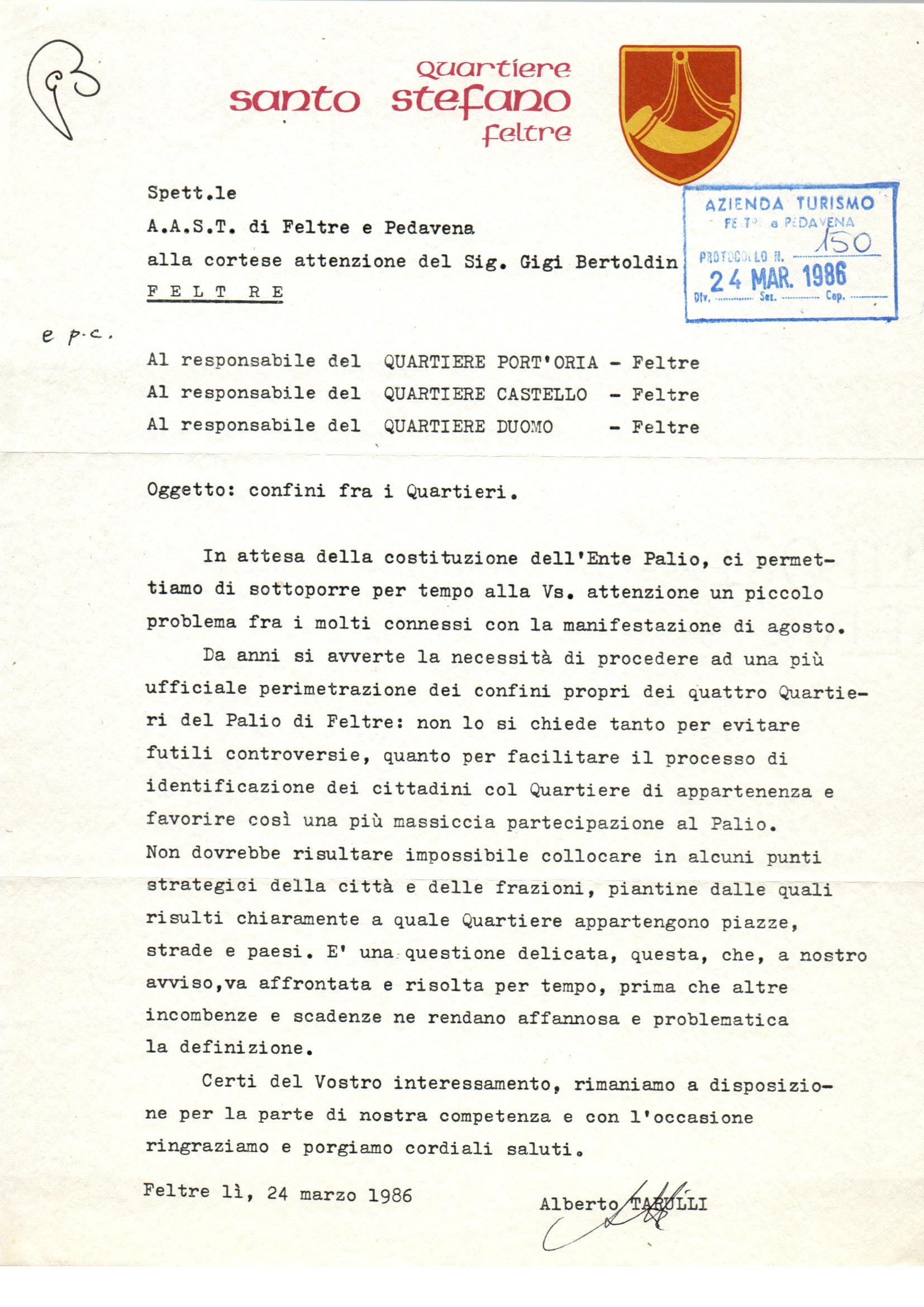 Necessaria la perimetrazione dei confini dei Quartieri