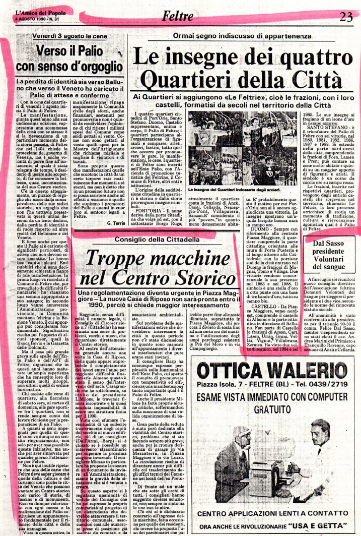 2/2 Rassegna degli articoli delle principali testate locali sul Palio 1990