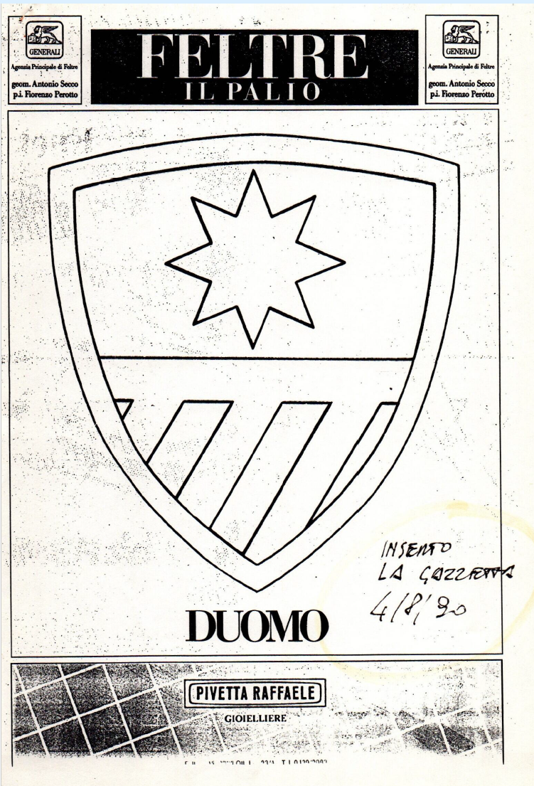 Inserto Gazzetta delle Dolomiti sul Quartiere Duomo 1990