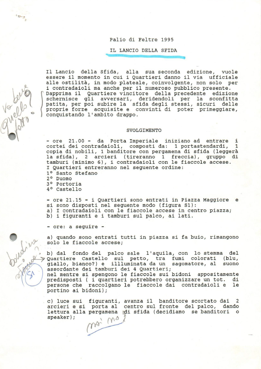 Lancio della sfida, Palio 1995