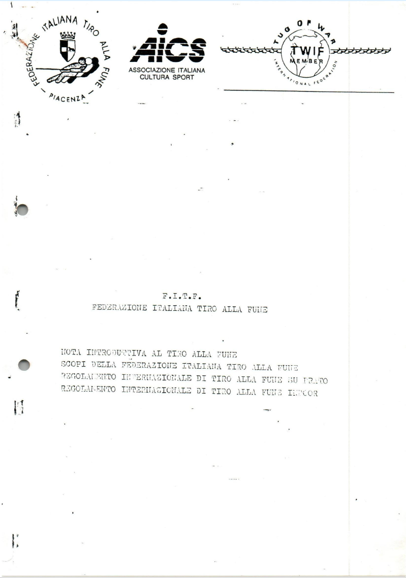 Regolamento Tiro alla fune 1997