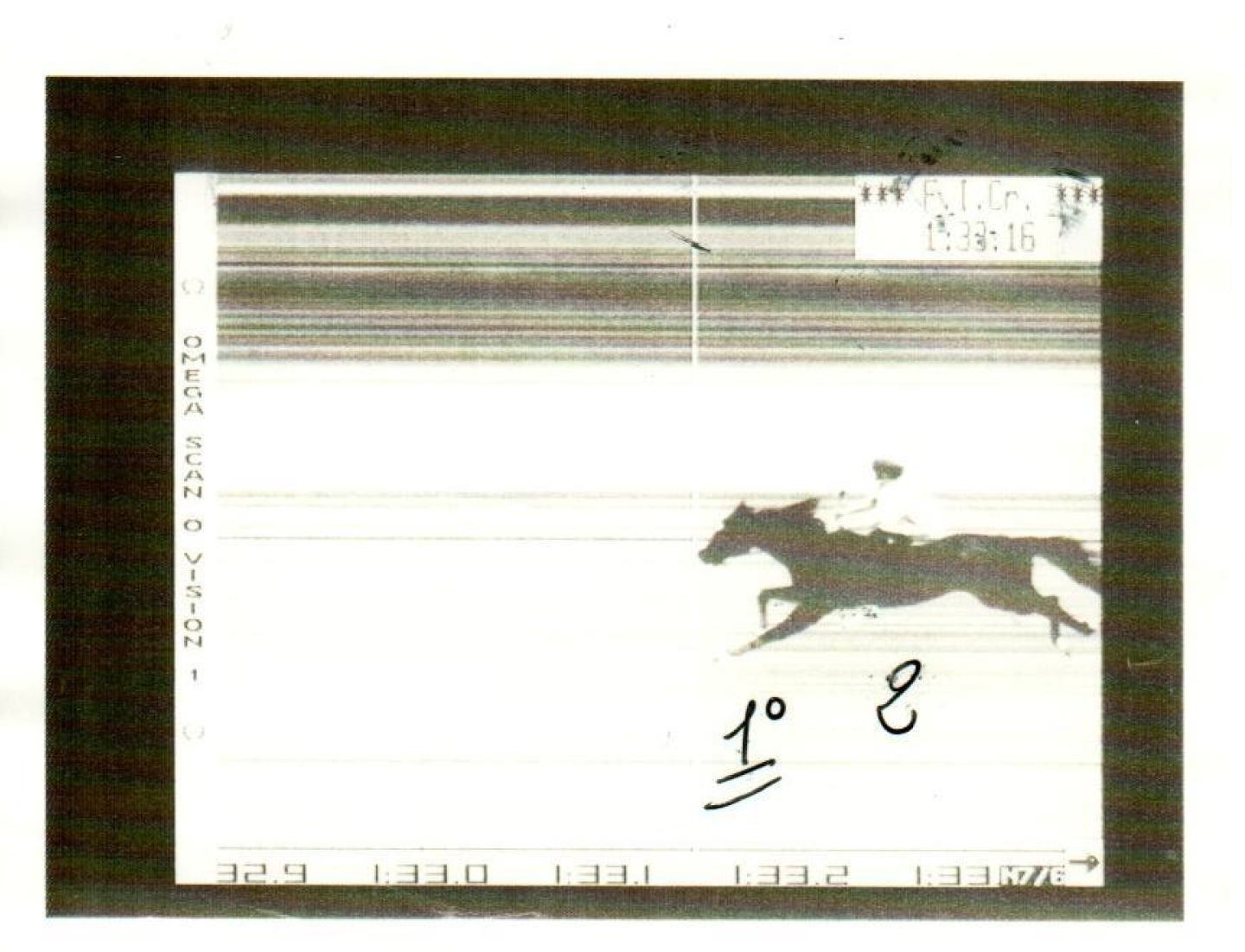 Fotofinish Gara dei Cavalli Palio 1997, edizione di maggio