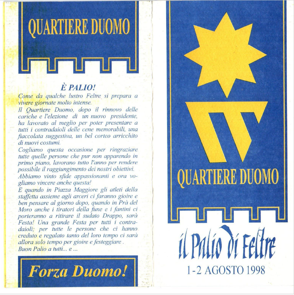 Libretto Quartiere Duomo 1998